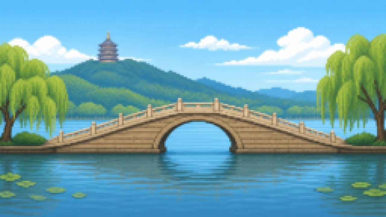 杭州 · 西湖断桥 · 正视图